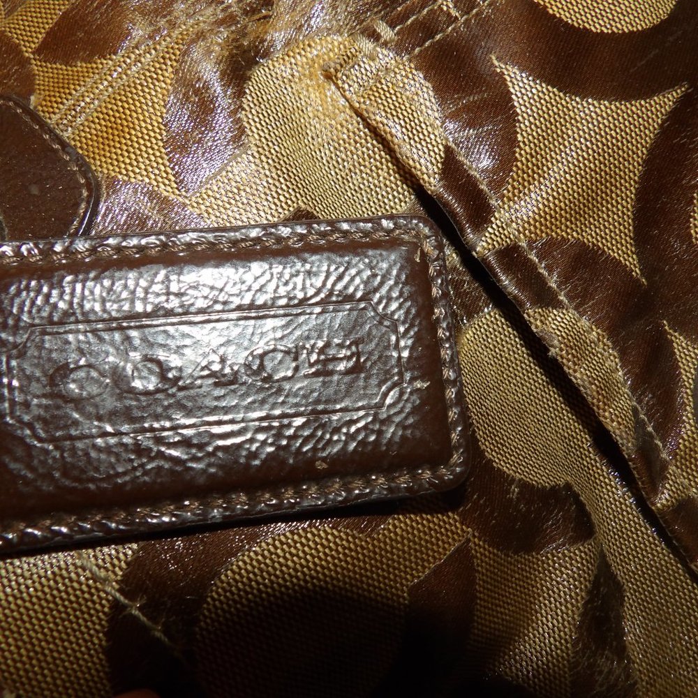 Coach Op Art Gold Black Tote Bag Silver Hardware - Gem